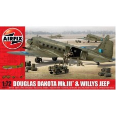 Військово-транспортний літак Douglas Dakota MkIII з автомобілем Willys