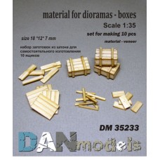 Матеріал для діорам, набір для виготовлення 10 дерев'яних ящиків