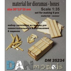 Матеріал для діорам: набір для виготовлення 6 дерев'яних ящиків