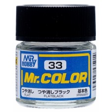 Фарба емалева "Mr. Color" плоска чорна, 10 мл