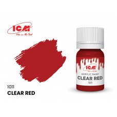 Акрилова фарба ICM, напівпрозора червона