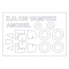 Маска для моделі літака DH.100 Vampire (Amodel)