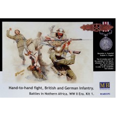 Фігурки солдатів британської та німецької піхоти в рукопашному бою