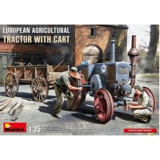 Європейський сільськогосподарський трактор із візком