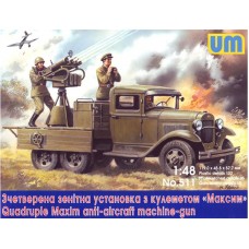 ГАЗ-ААА з зчетвереної зенітною установкою з кулеметом "Максим"